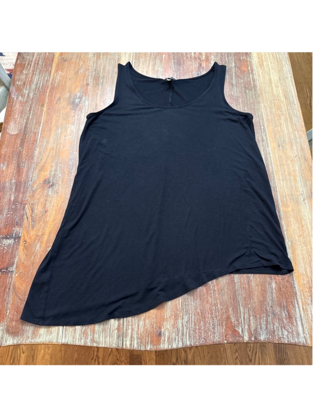 Eileen Fisher Black Viscose Jersey Tank Top Large